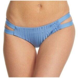 NWT Tavik Chloe Mini Cutout Slinky Rib Swim Bottom in Sea Blue - Large